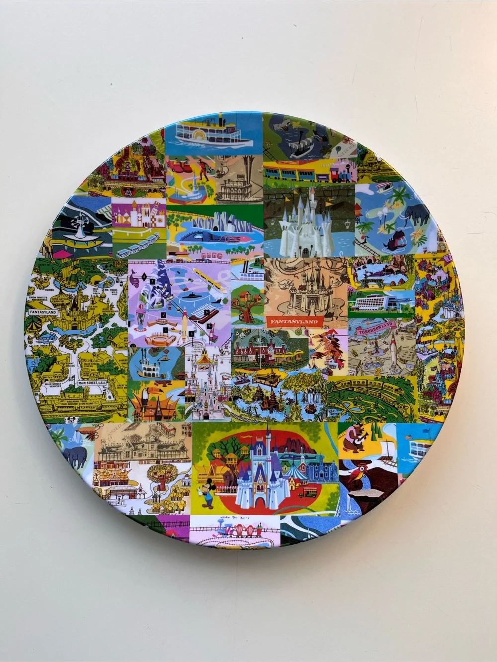 Disney Parks Retro Art Melamine Plates-set of two
